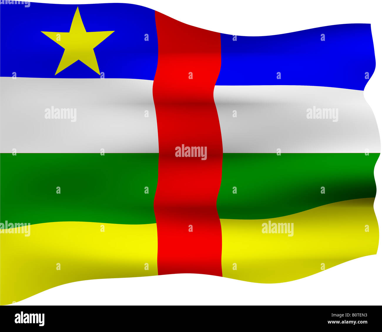 Wavy central african flag hi-res stock photography and images - Alamy