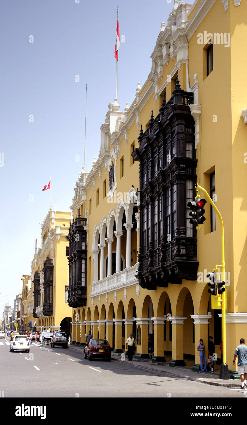 City Hall (Municipalidad), Plaza Major, Lima, Peru Stock Photo Alamy