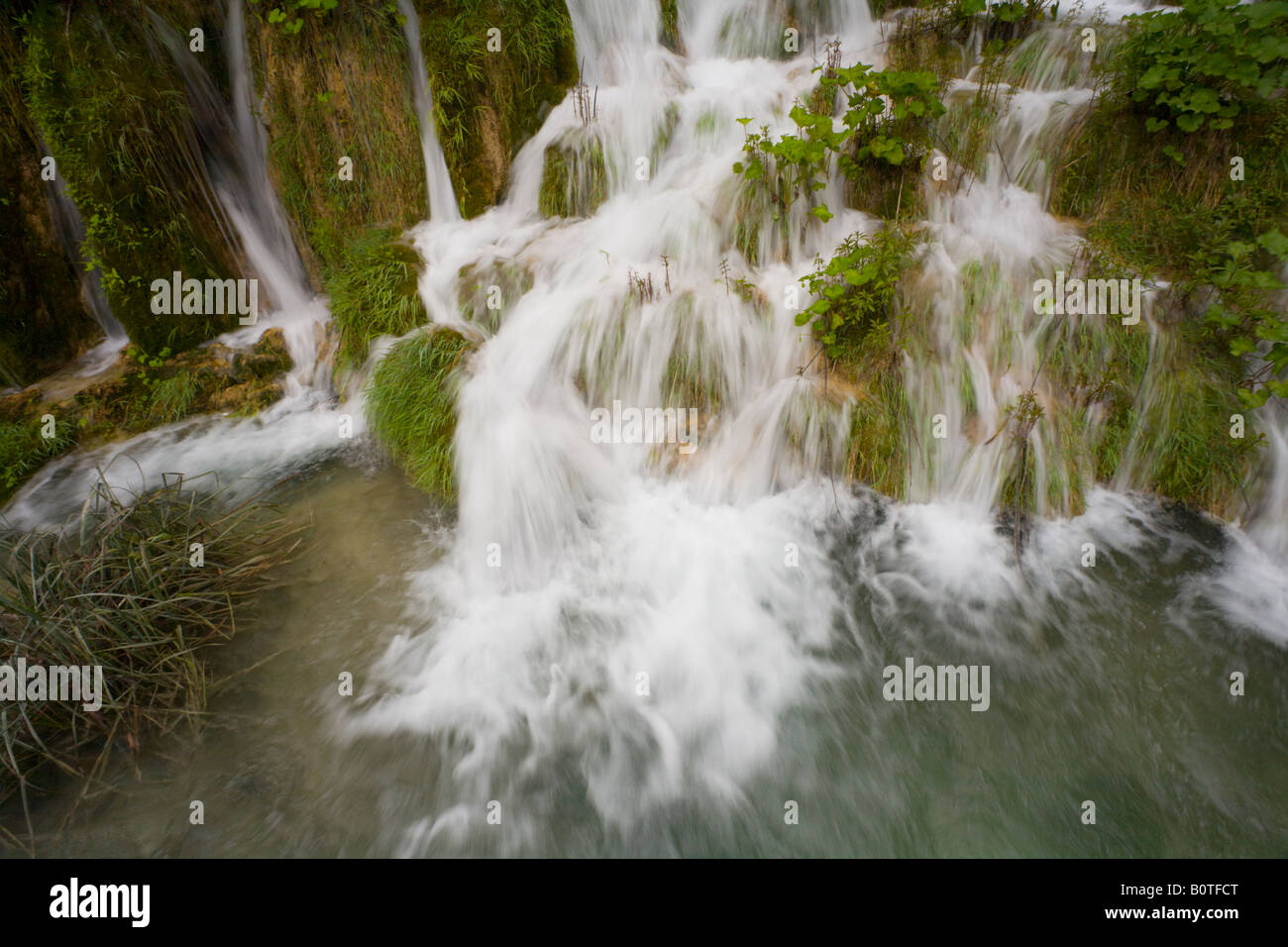 Cascading waterfalls, Plitvice national park in Croatia, Lower lakes area Stock Photo