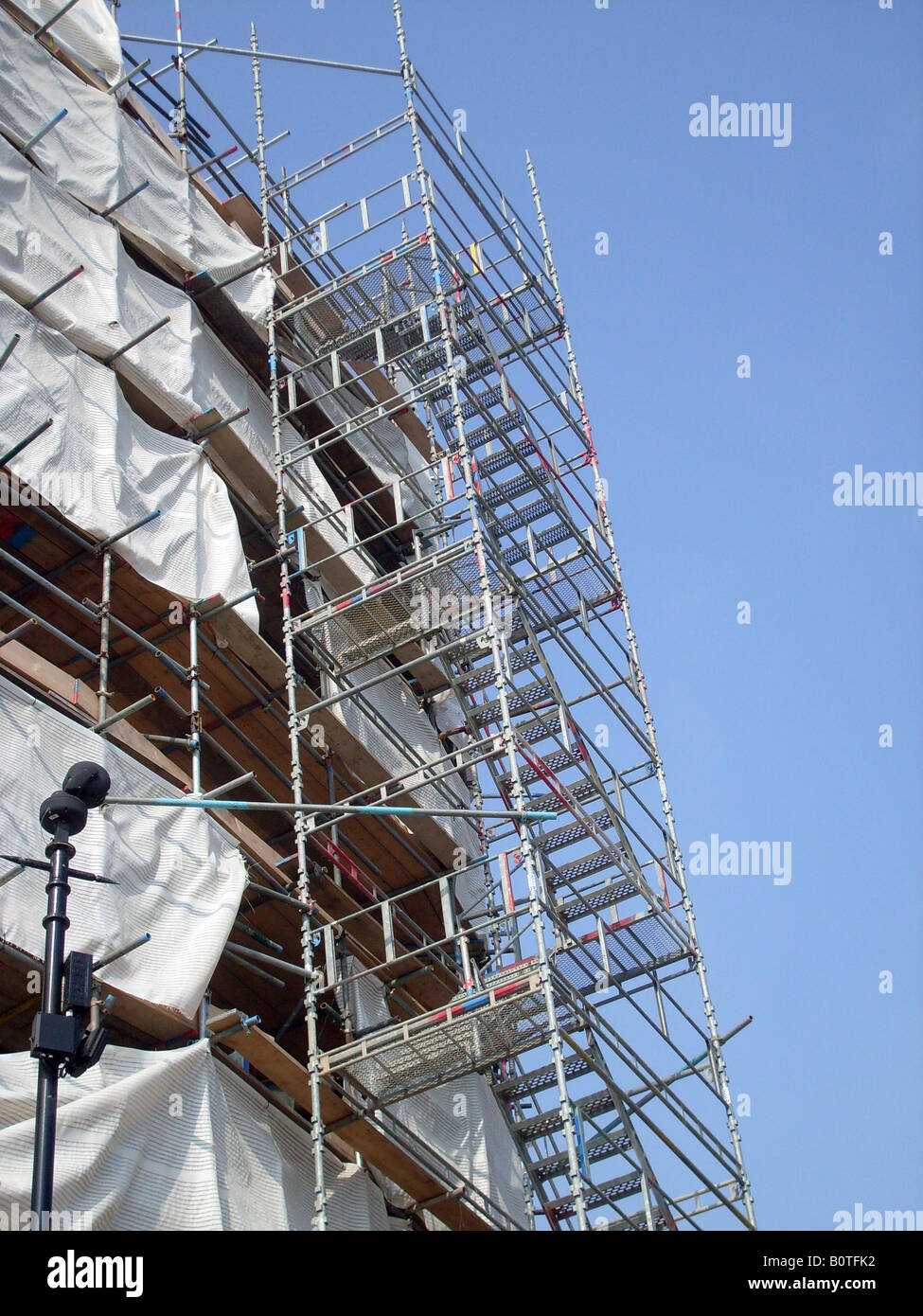 Scaffolding on building site development. Stock Photo