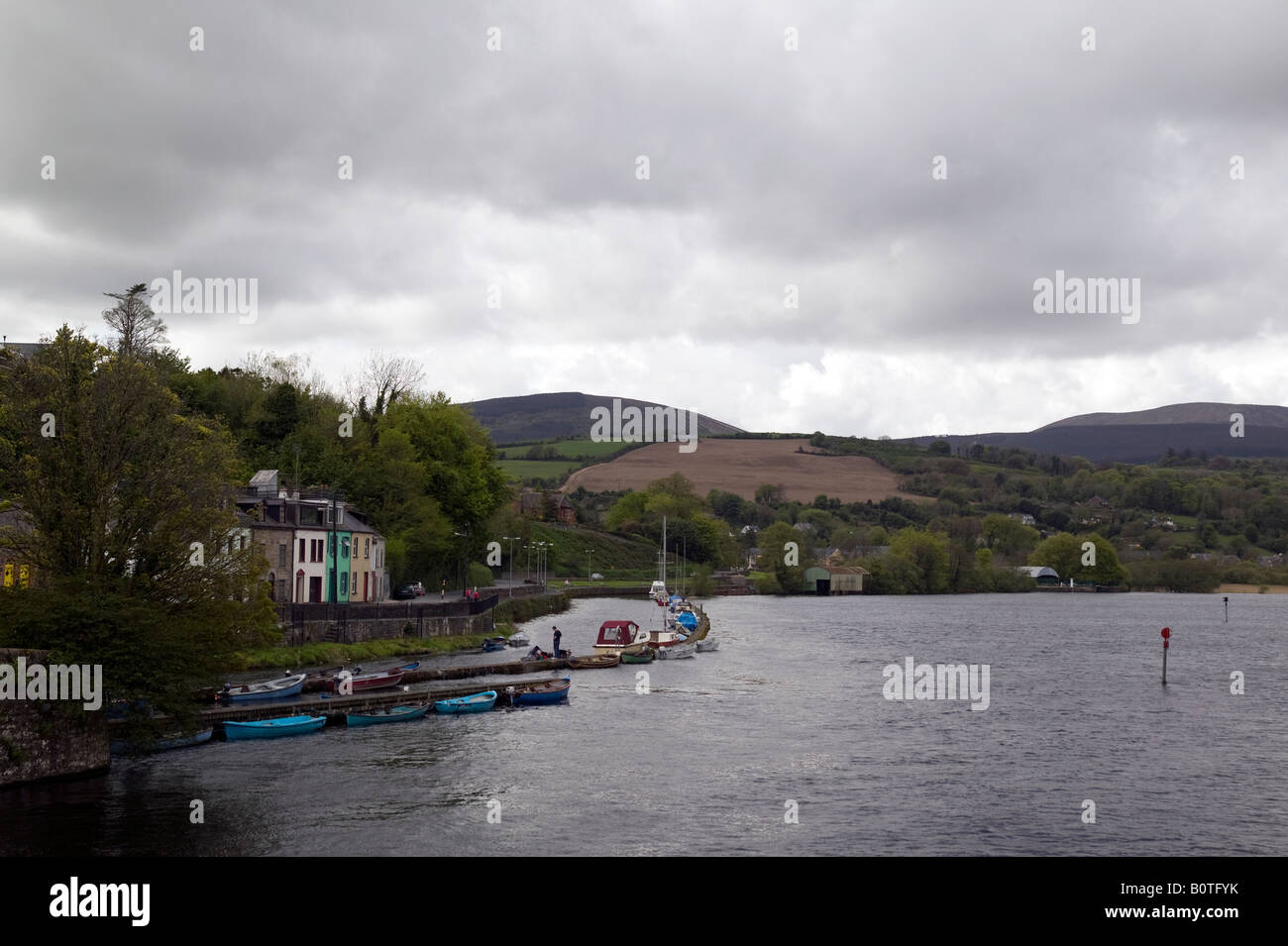 Houses on Shannon River in Kilaloe Ireland Stock Photo Alamy