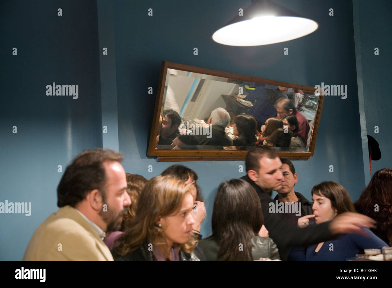 People at Bar Eslava, Seville, Spain Stock Photo