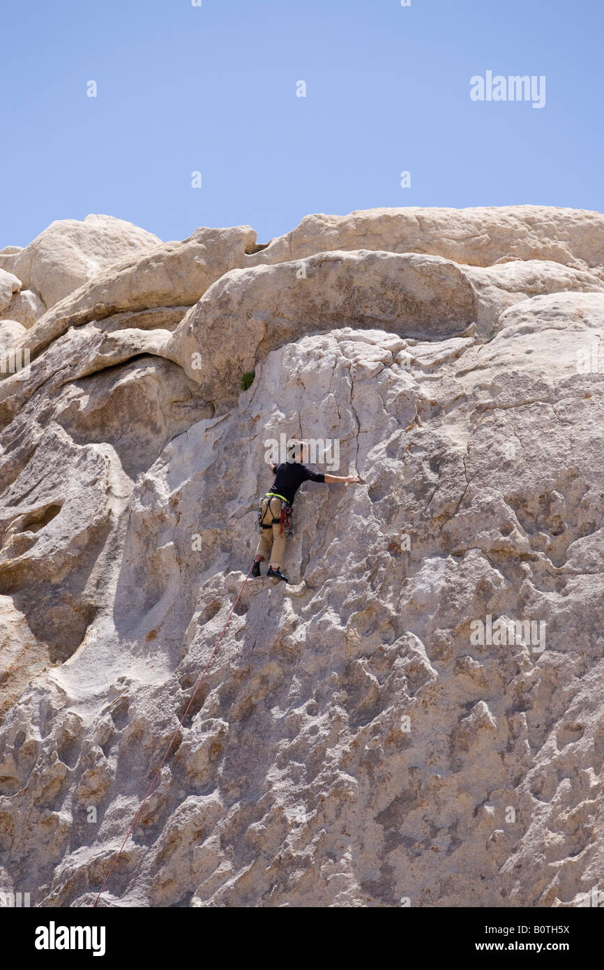Rock Climber Climbing Mountain Male Dangerous Stock Photo Alamy