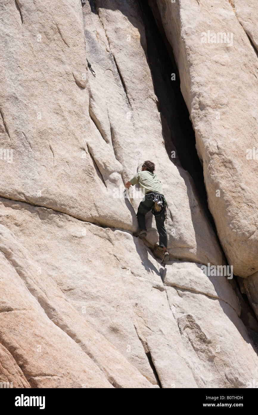 Rock Climber Climbing Mountain Male Dangerous Stock Photo Alamy