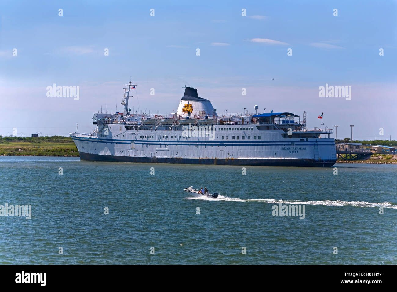 Texas Treasure casino boat in Port Aransas near Corpus Christi Texas Stock Photo