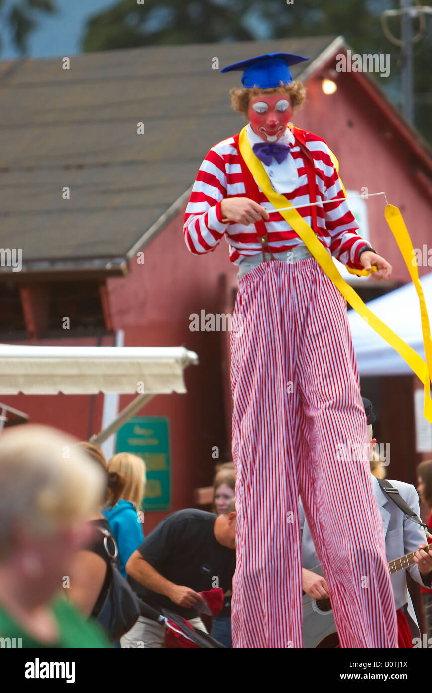 Vancouver Canada Lower Mainland Farmers Market Clown Stock Photo
