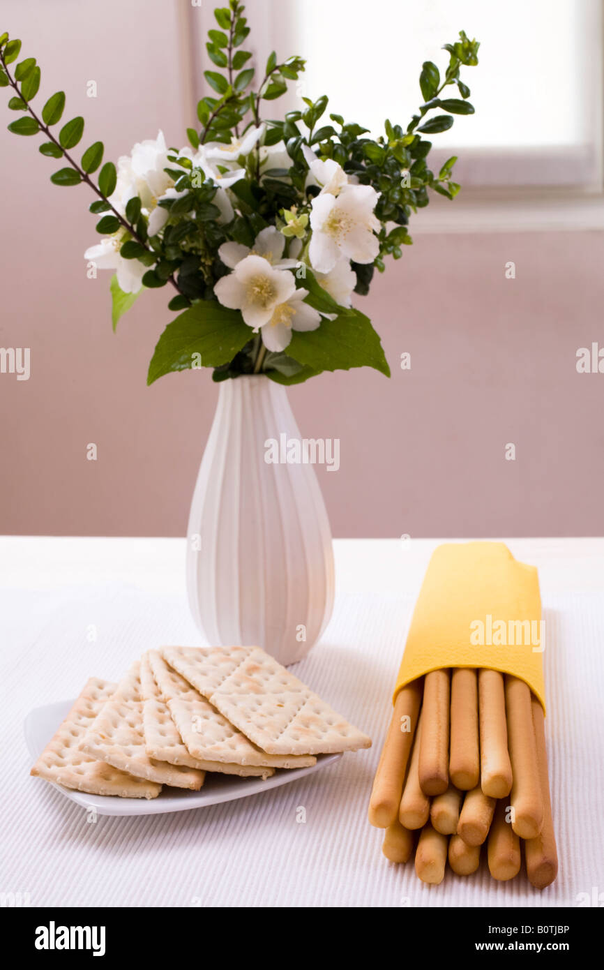 Alternative bread crackers and breadsticks Stock Photo Alamy