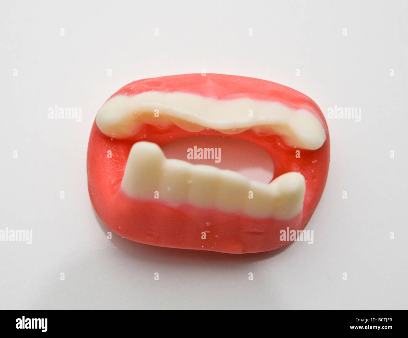 sweet candy gummy rubbery tooth decay coloured vampire dentures