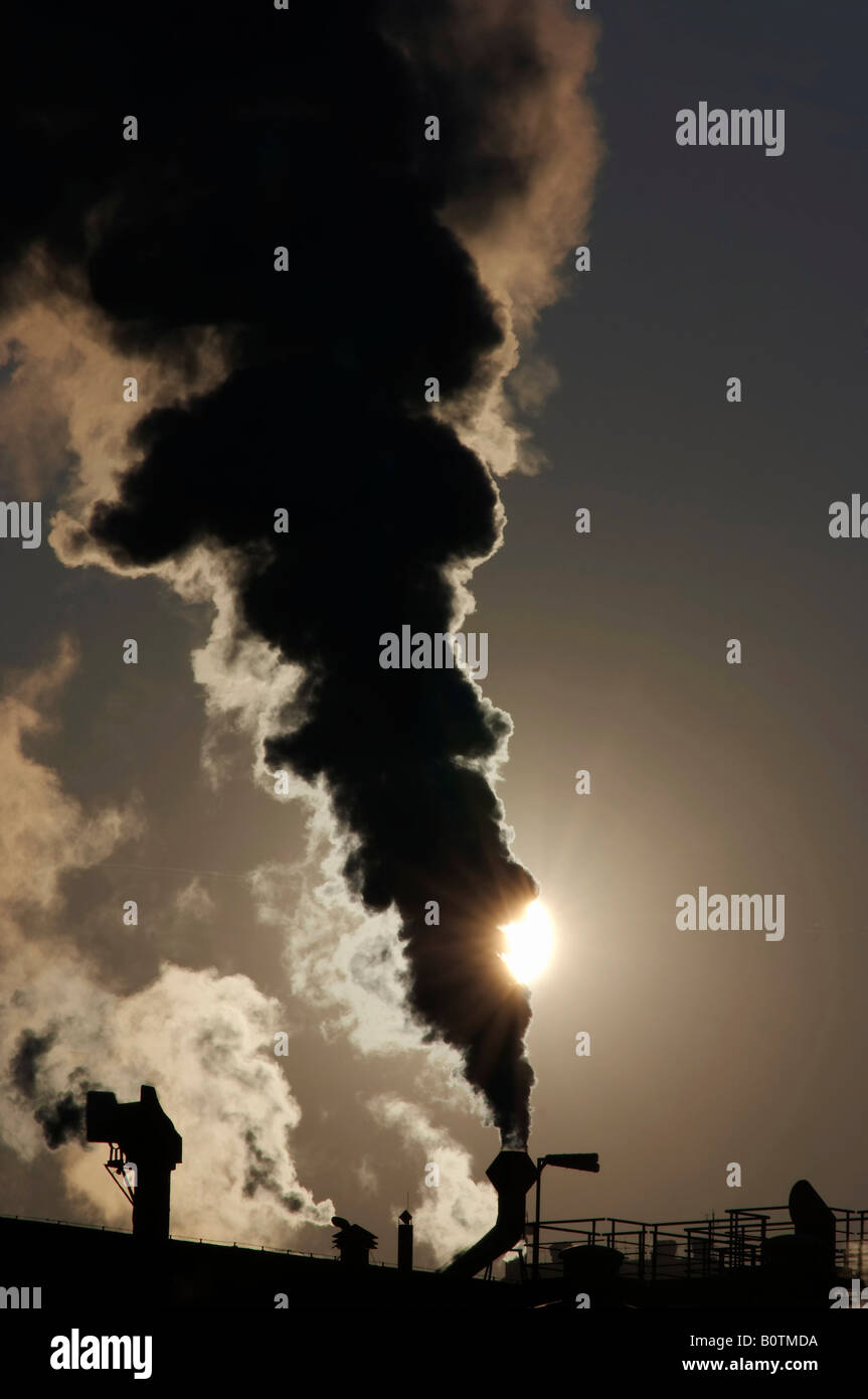 Shot of the gaseous air pollution Stock Photo