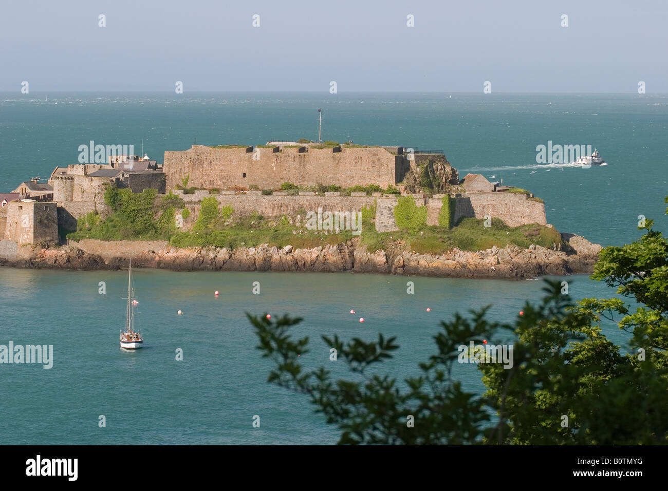 Channel Islands Guernsey St.Peter-Port castle Cornet Stock Photo