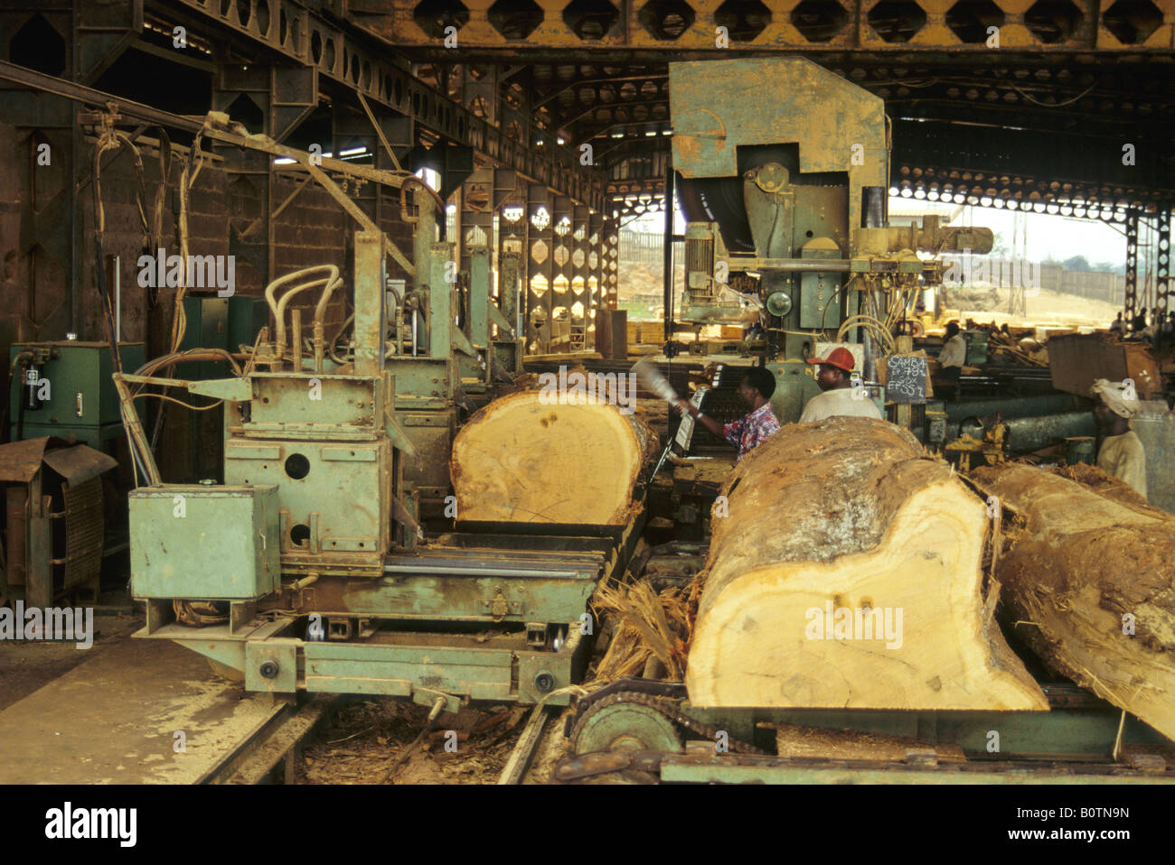Western Ivory Coast, Cote d' Ivoire, West Africa. Sawmill Worker ...