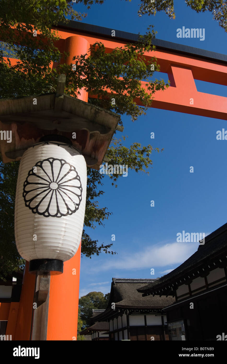 Torii gate at Shimogamo Shrine, Kyoto, Japan Stock Photo - Alamy