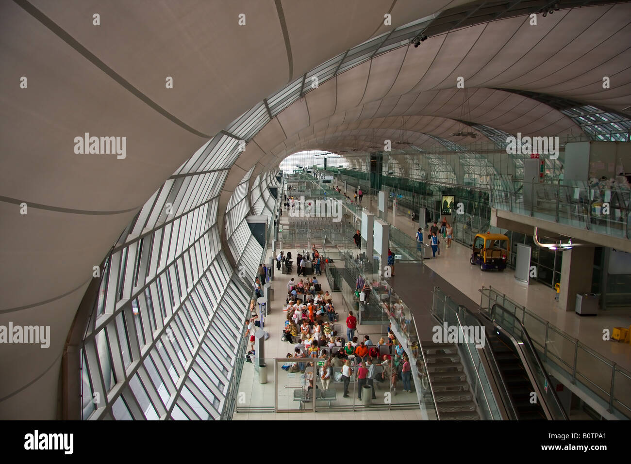 Bangkok Thailand New Airport Terminal Suvarnabhumi International Airport Stock Photo