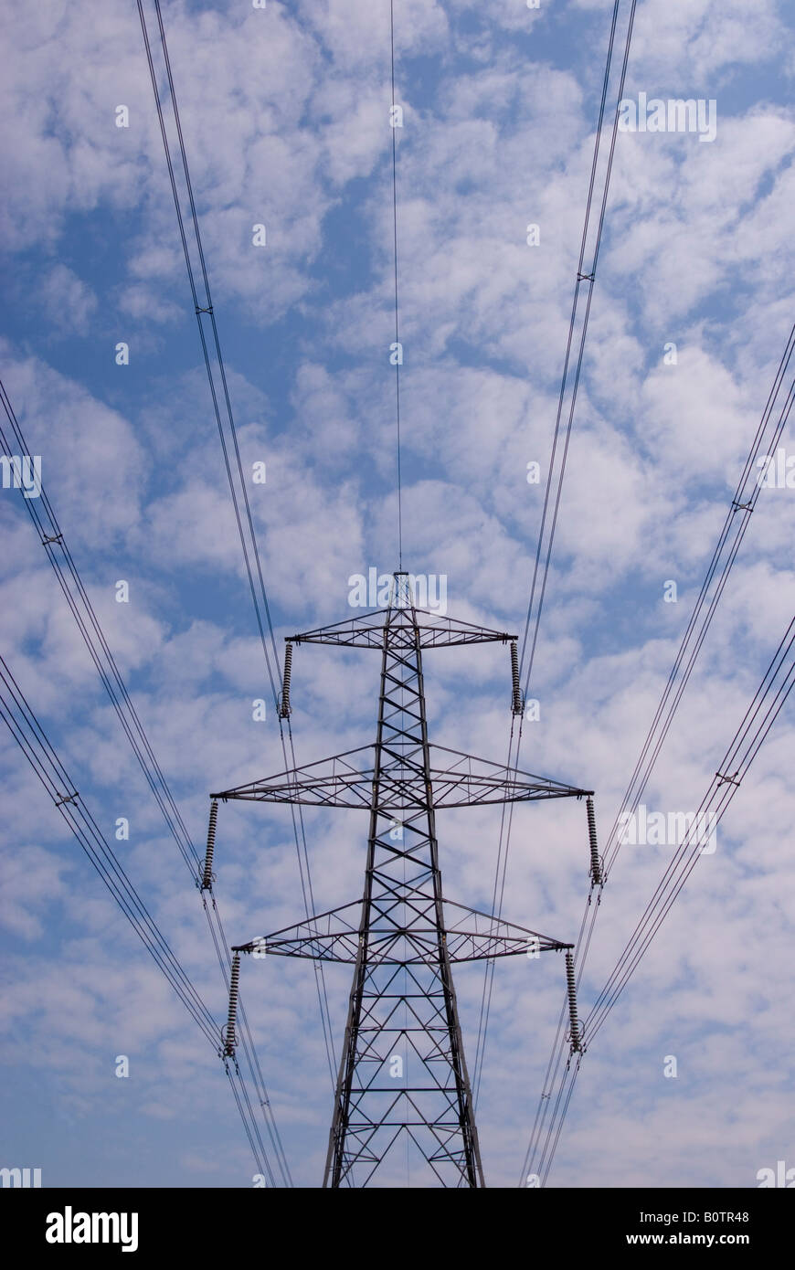 Electricity Pylon In The Countryside Stock Photo - Alamy