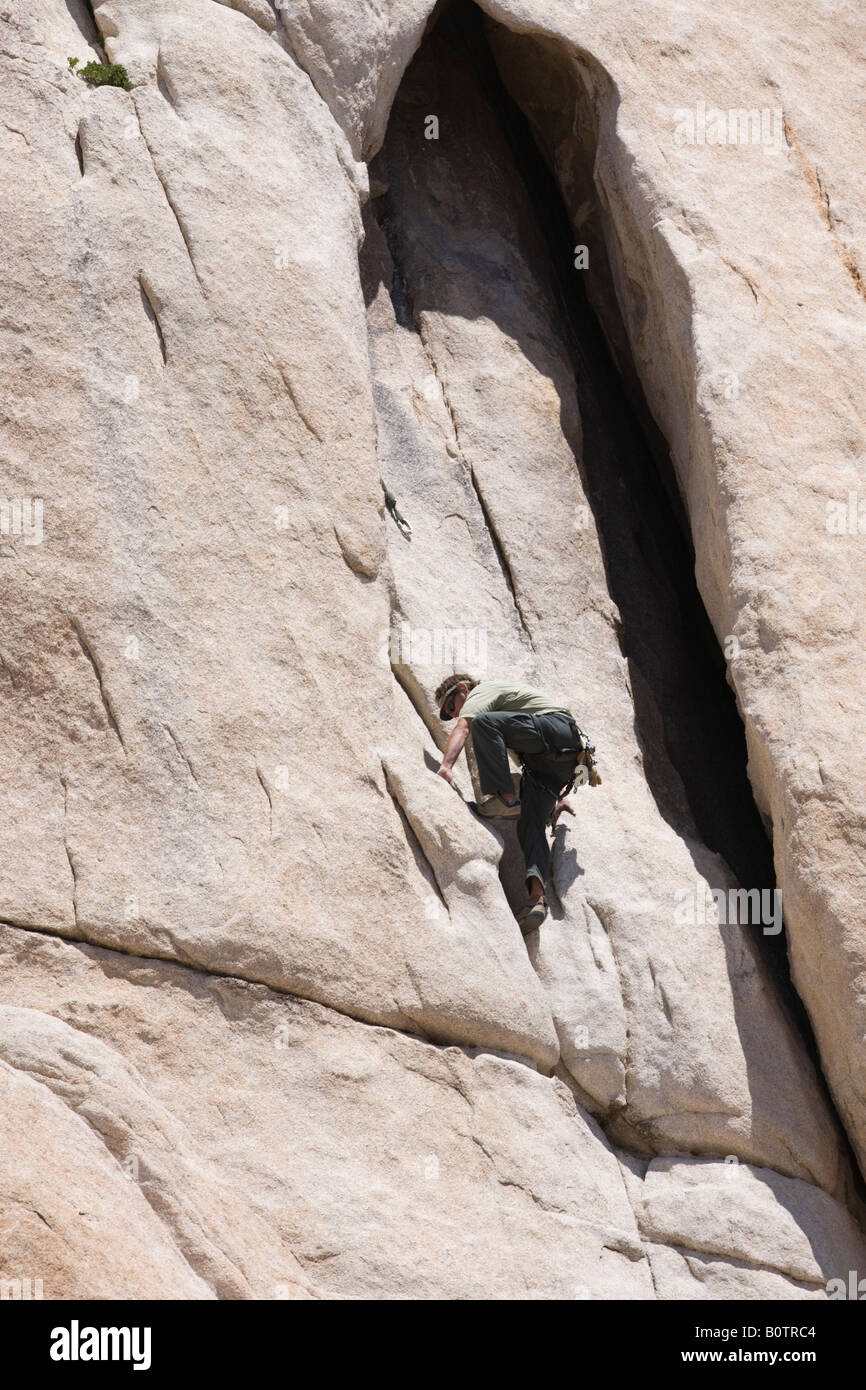Rock Climber Climbing Mountain Male Dangerous Stock Photo Alamy