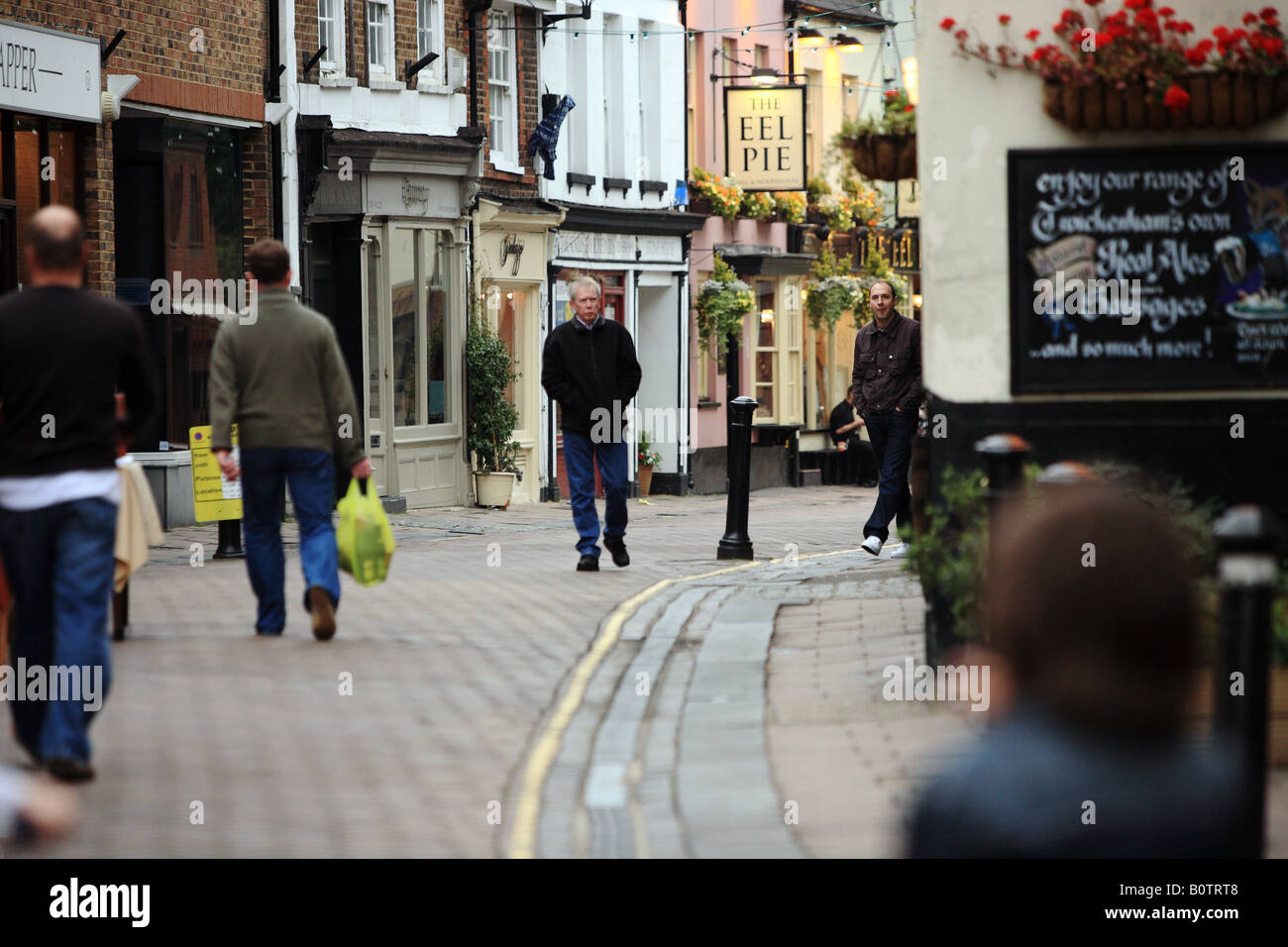 Street scene of Church Street, Twickenham. Stock Photo