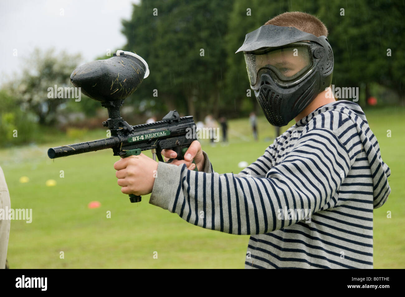 Paintball Gun, Paintball Equipment Stock Photo, Picture and