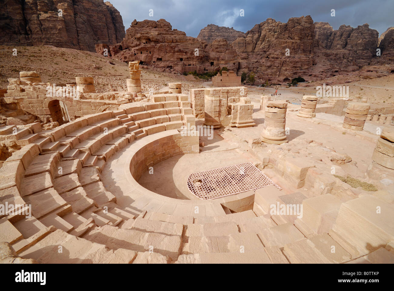 the Great Temple Nabataean ancient town Petra Jordan Arabia Stock Photo
