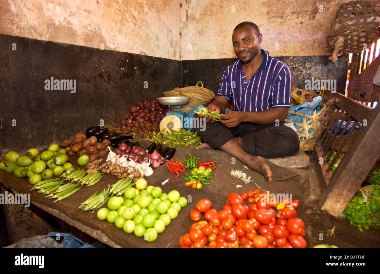 Zanzibar fresh food markets Stock Photo Alamy