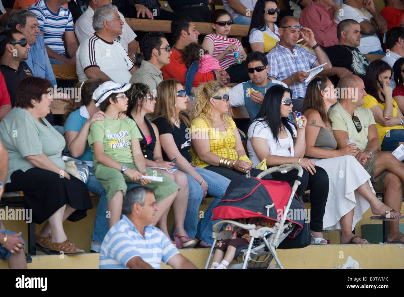Crowd Scene Malta Horse Racing Track Marsa Malta Stock Photo