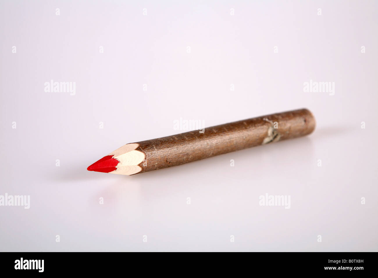 Red Coloured wooden Pensil Stock Photo