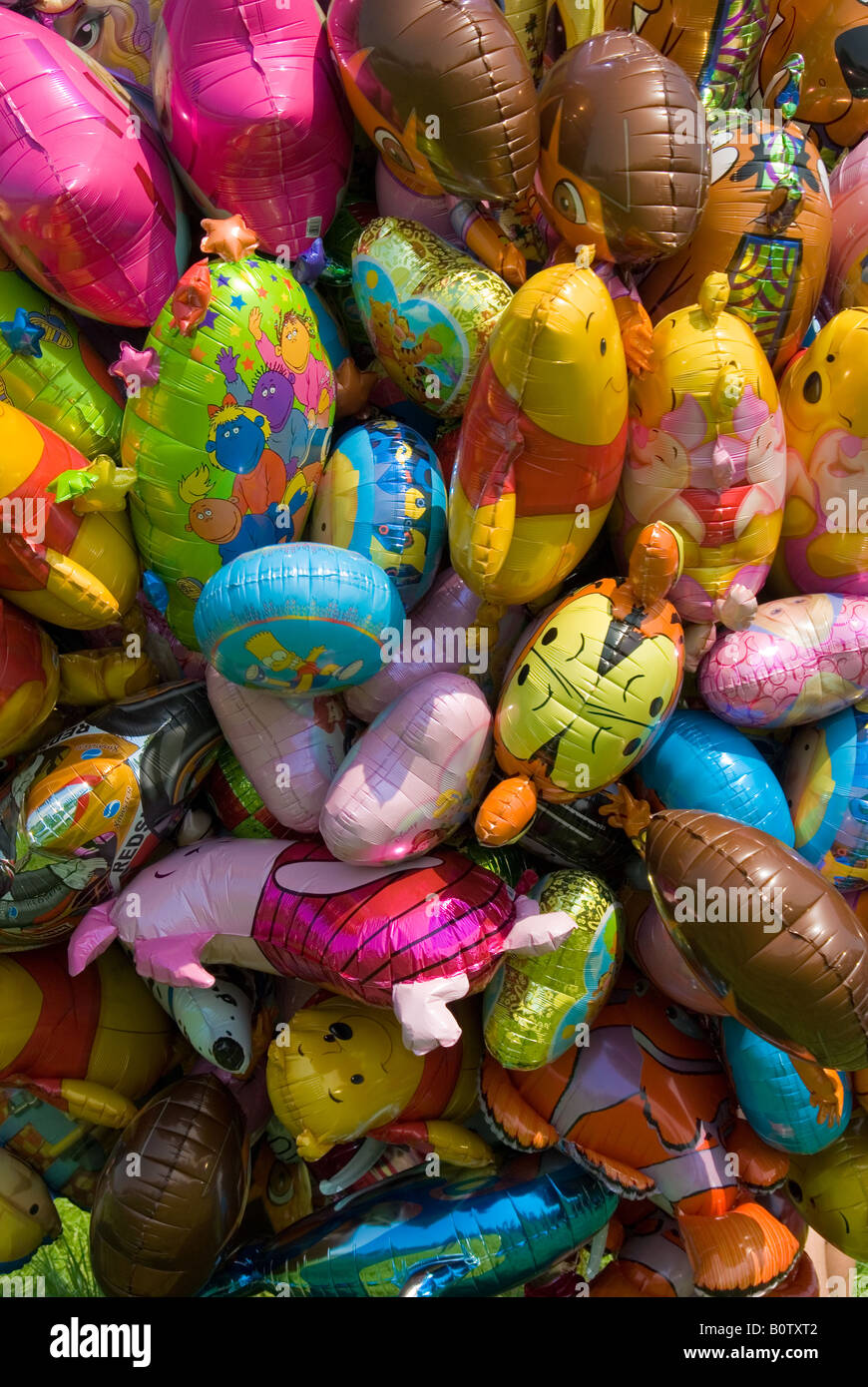 Helium Filled Foil Balloons Stock Photo Alamy
