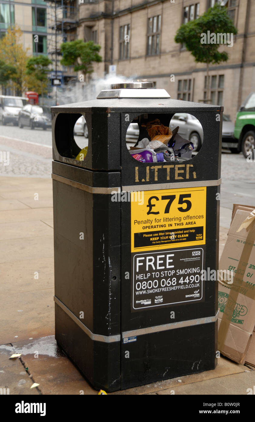 City Centre Street Furniture Stock Photo