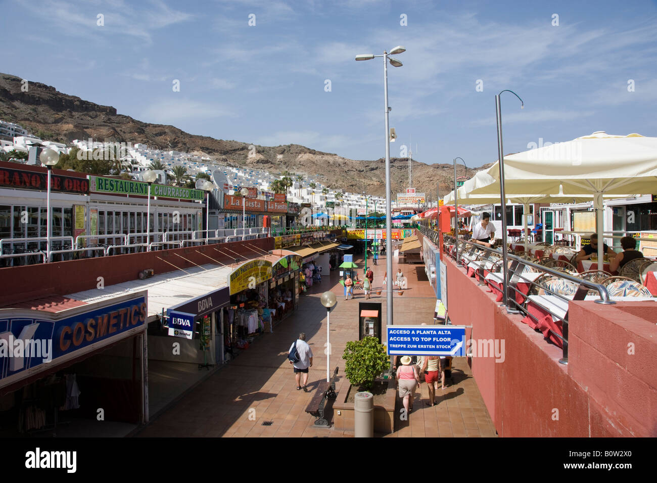 Gran Canaria Puerto Rico resort Mogan district south coast shopping mall  Stock Photo - Alamy