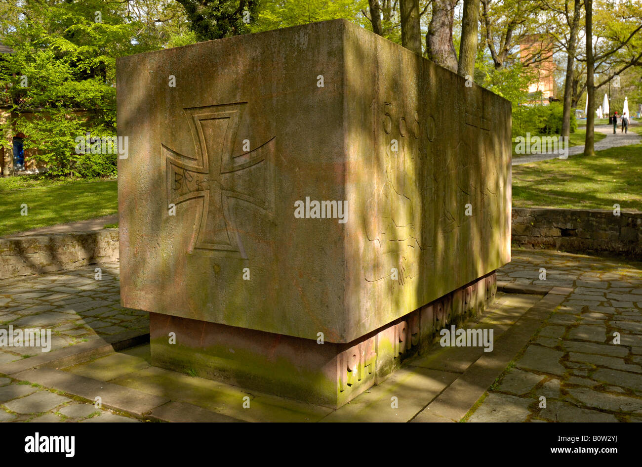 War memorial to fallen german soldiers in first world war, situated on Neroberg Wiesbaden Germany, Stock Photo