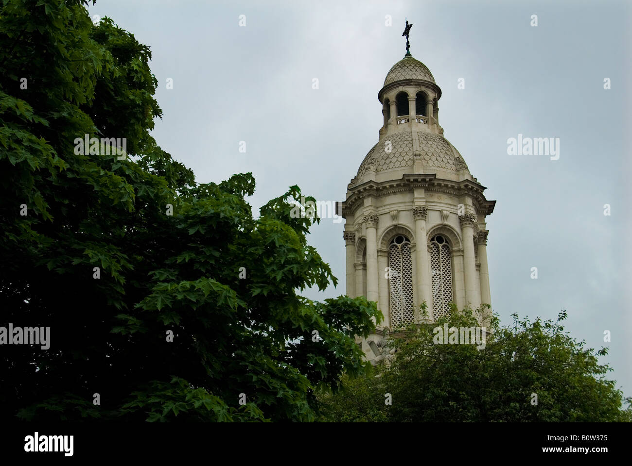 Trinity College Dublin Clock Tower Stock Photo Alamy
