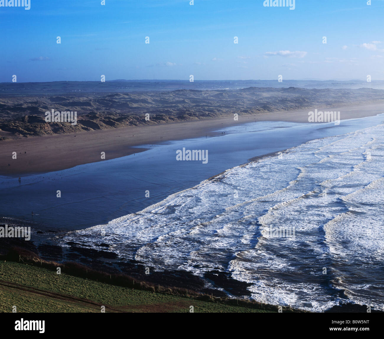 Saunton Sands on the North Devon coast, Braunton, Devon, England Stock