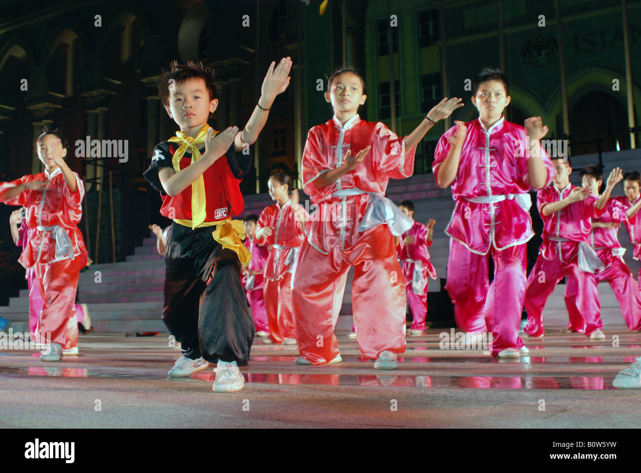Kungfu martial art performance during Colours Of Malaysia celebration