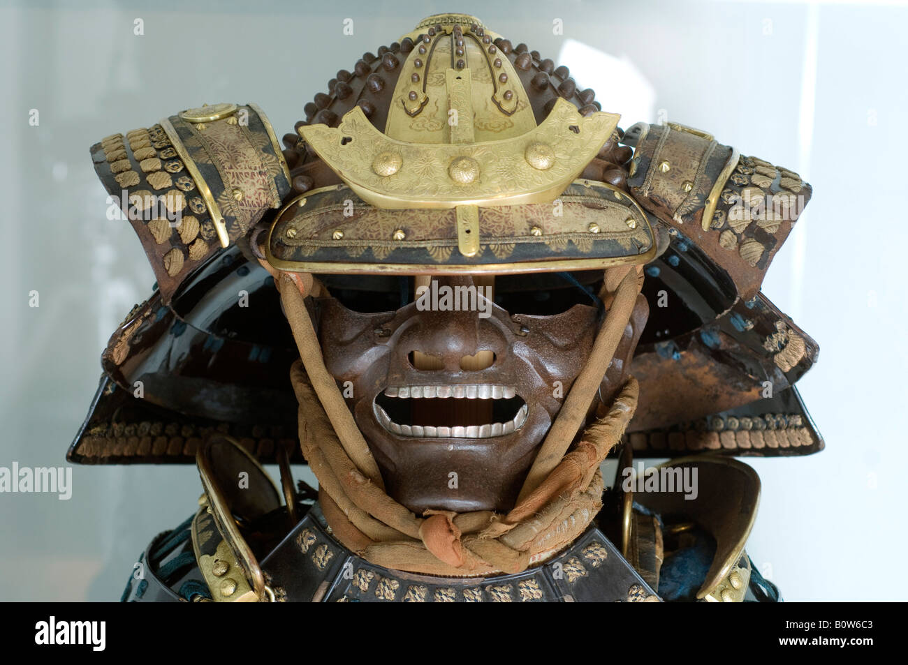 Japanese samurai warrior helmet mask hi-res stock photography and