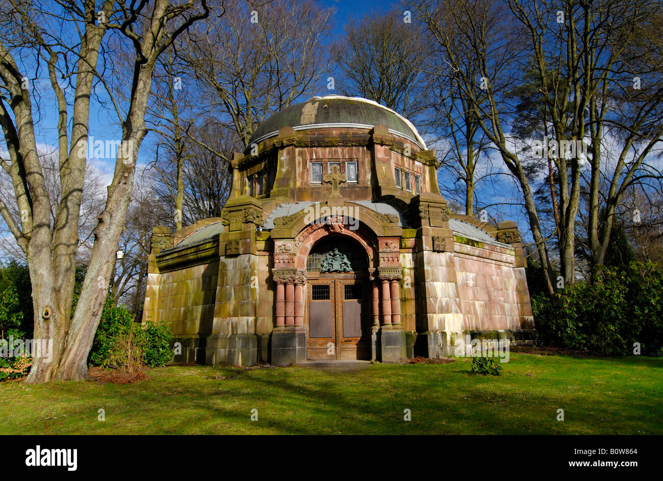 Historic mausoleum, Ohlsdorf Cemetery in Hamburg, Germany Stock Photo