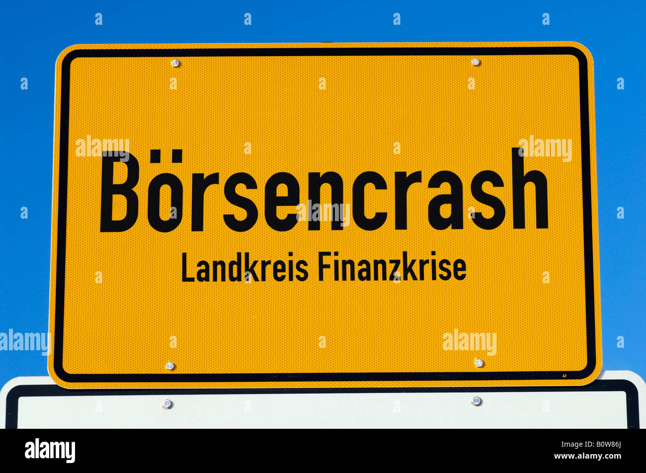 Boersencrash (Ger. for stock market crash) Stock Photo