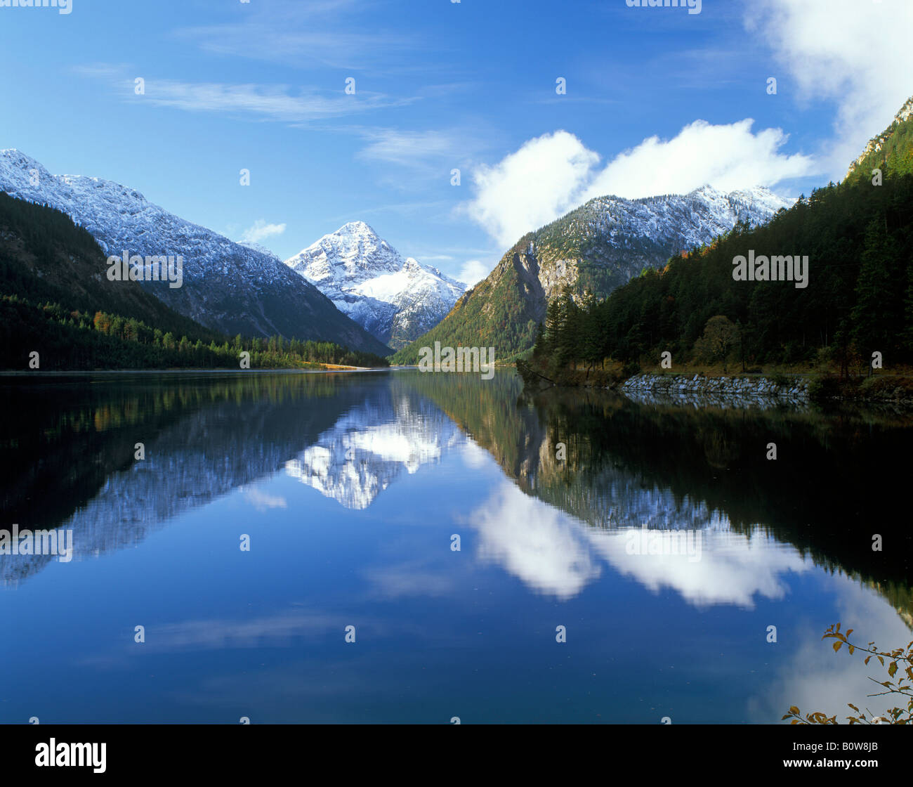 Lake Plansee Near Reutte Tyrol Austria Europe Stock Photo