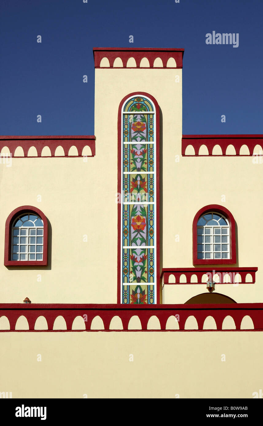 Facade of a modern residential home in a typical Arabian style, Sur, Oman, Middle East Stock Photo