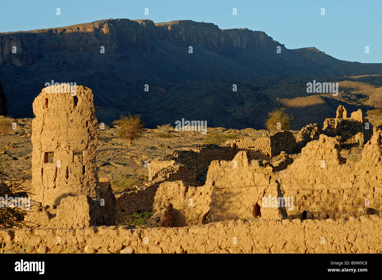 Ruins, abandoned village Tanuf, Oman, Middle East Stock Photo
