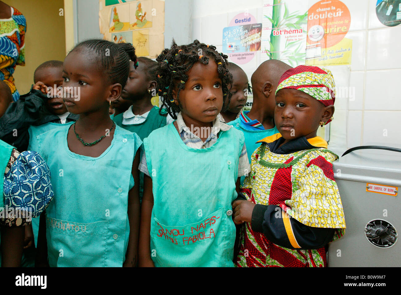 Kindergarten class visiting a hospital, Garoua, Cameroon, Africa Stock Photo