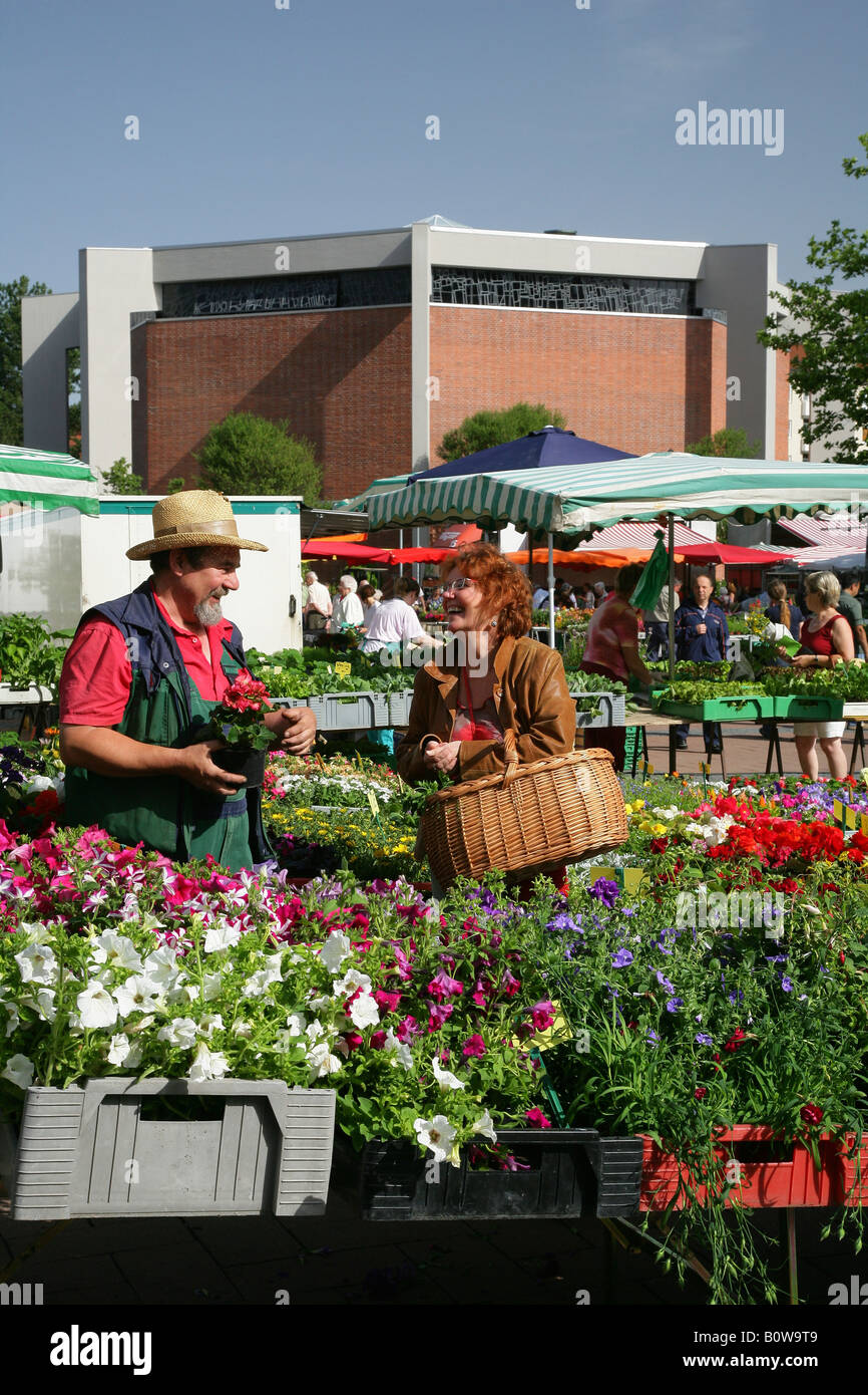 Flower and plant market in Waldkraiburg, Upper Bavaria, Bavaria, Germany  Europe Stock Photo - Alamy