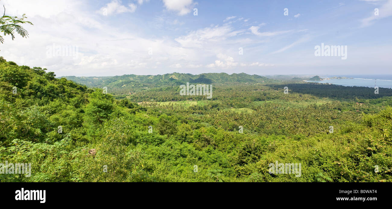 Mountains, prospective farmland, near Kuta in the southern part of Lombok Island, Lesser Sunda Islands, Indonesia Stock Photo