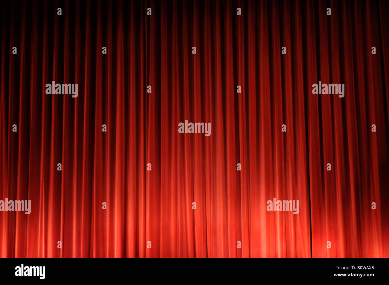 Red curtain in a cinema Stock Photo