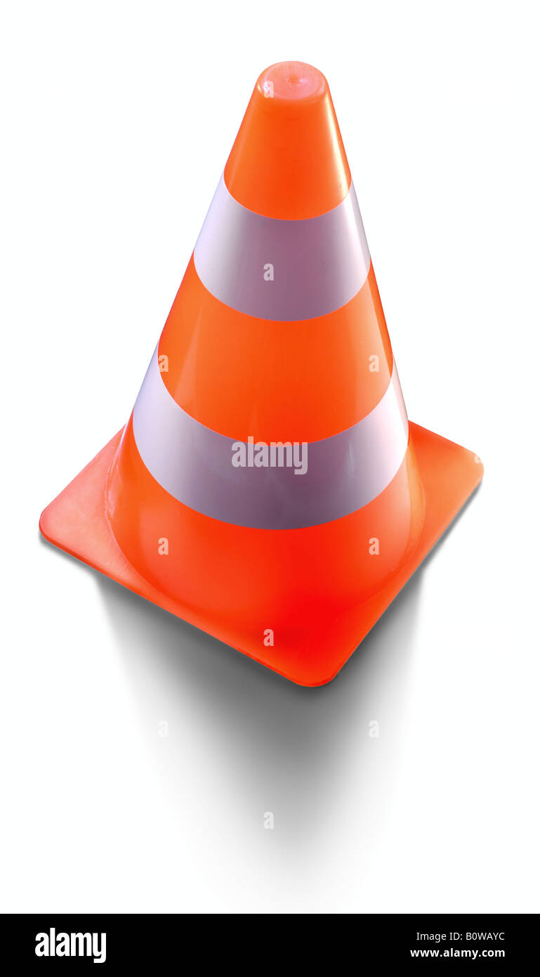 Traffic cone, pylon Stock Photo