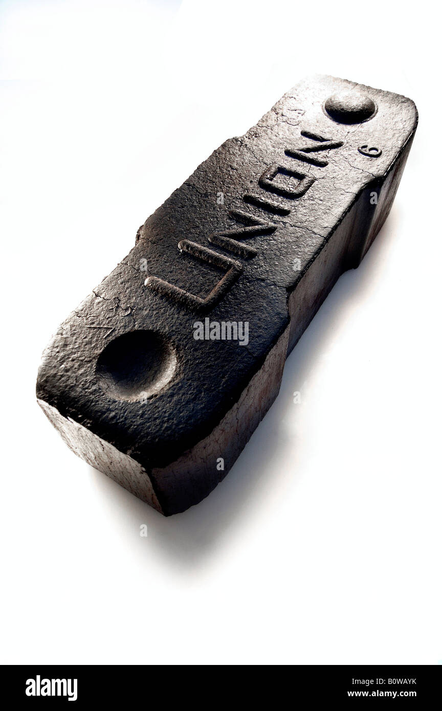 A six-inch Union brand coal briquette Stock Photo - Alamy