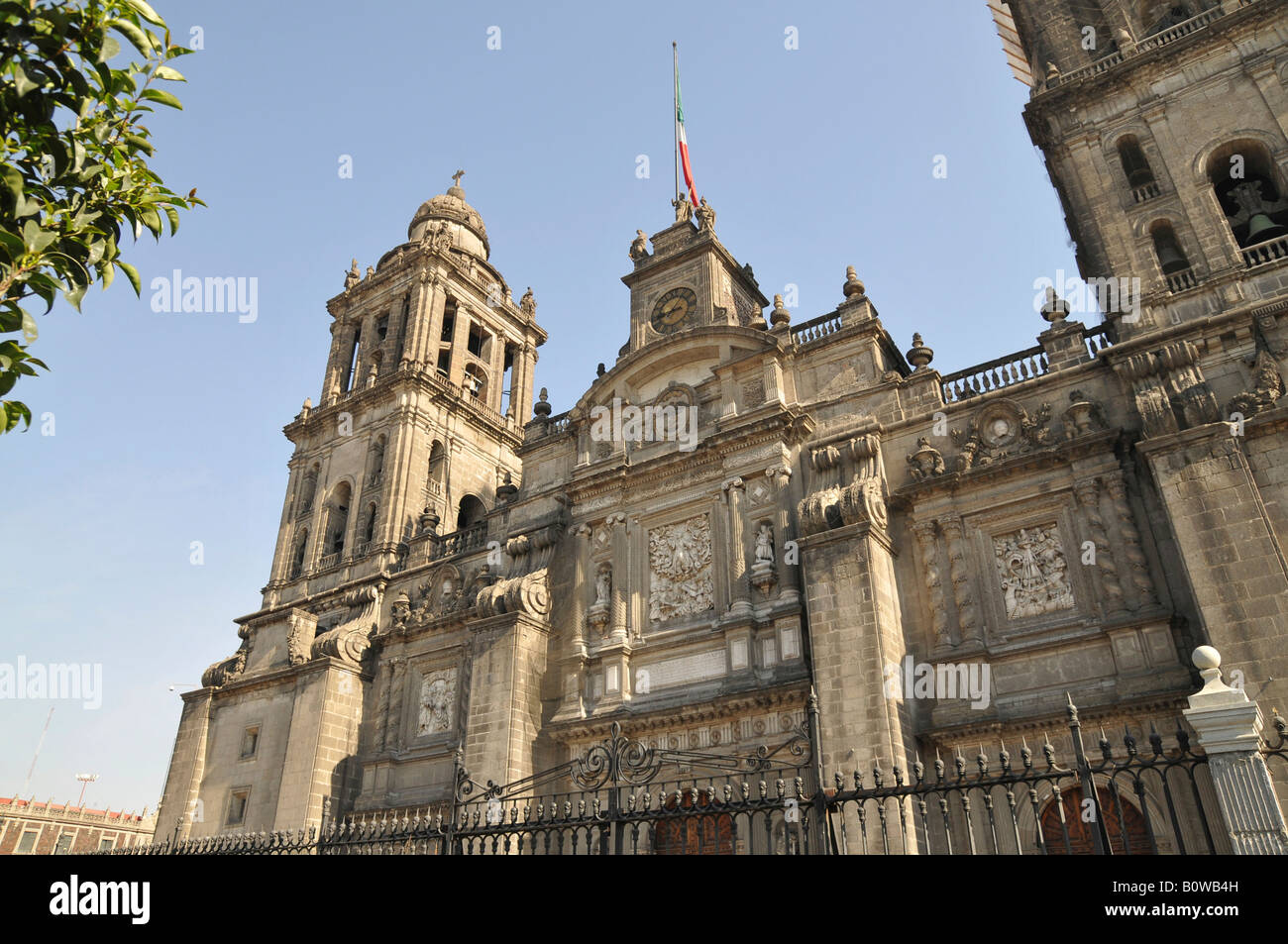 Catedral, Cathedral, Zocalo, Mexico City, Mexico, Central America Stock Photo