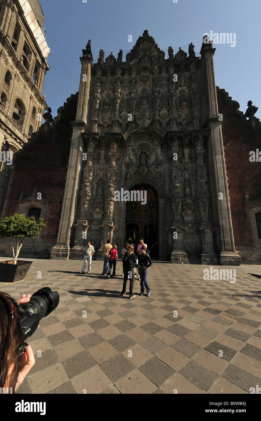 Photographer, Sagrario Metropolitano, Metropolitan Cathedral, Zocalo, Mexico City, Mexico, North America Stock Photo