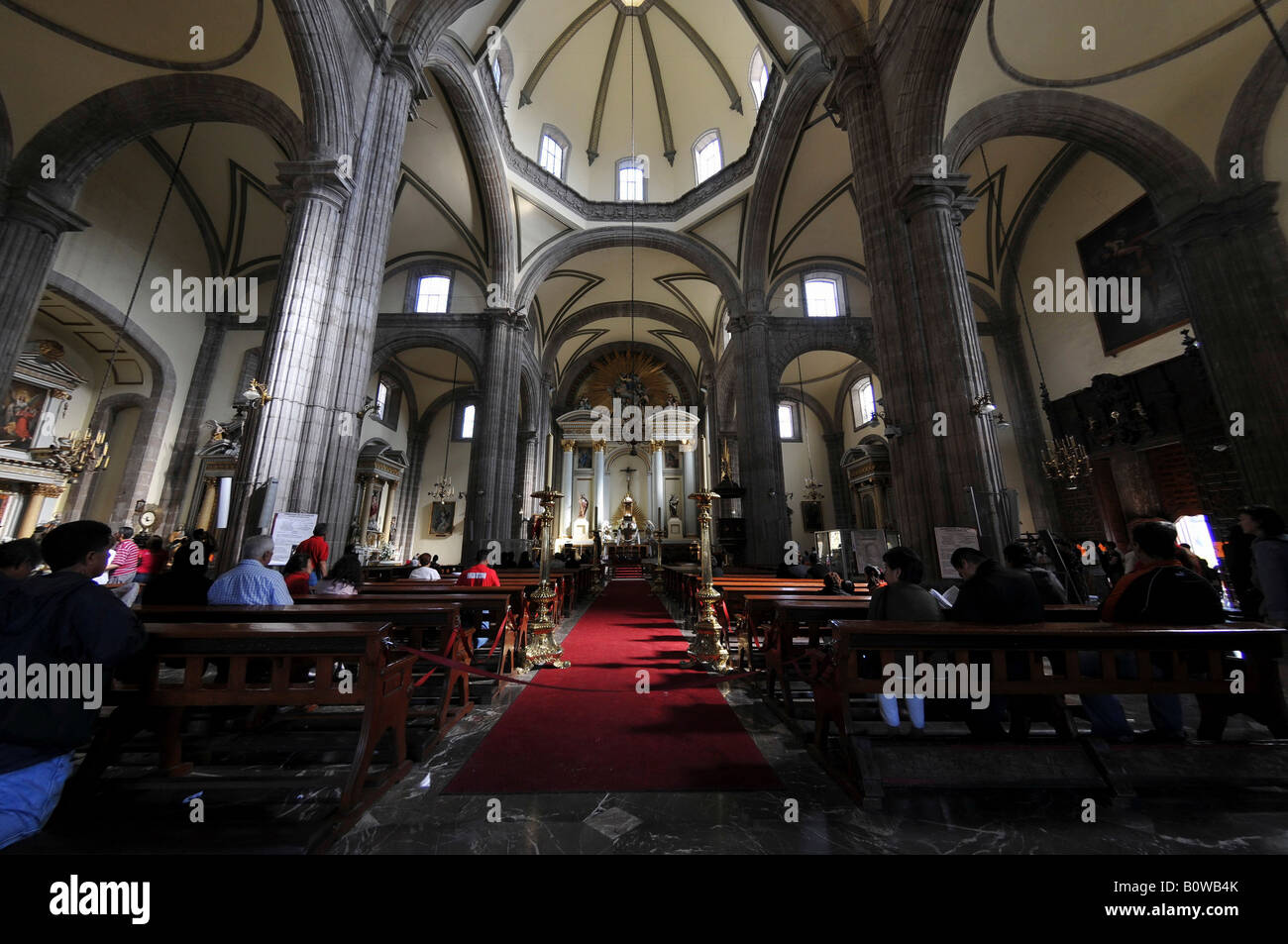 Interior, Sagrario Metropolitano, Metropolitan Cathedral, Zocalo, Mexico City, Mexico, Central America Stock Photo