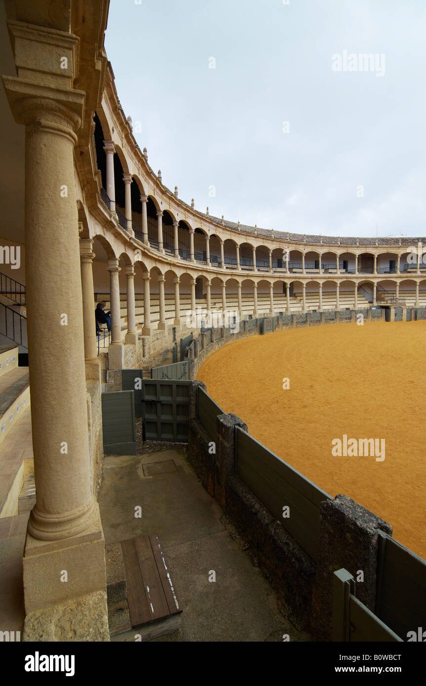 Bullfighting arena, bullring in Ronda, Malaga Province, Andalusia, Spain Stock Photo