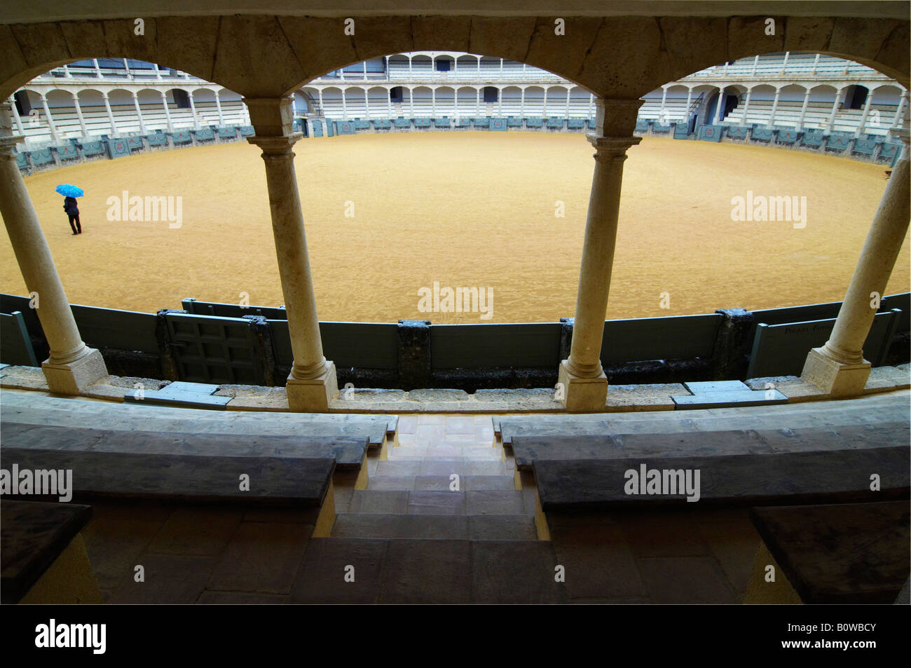 Bullfighting arena, bullring in Ronda, Malaga Province, Andalusia, Spain Stock Photo