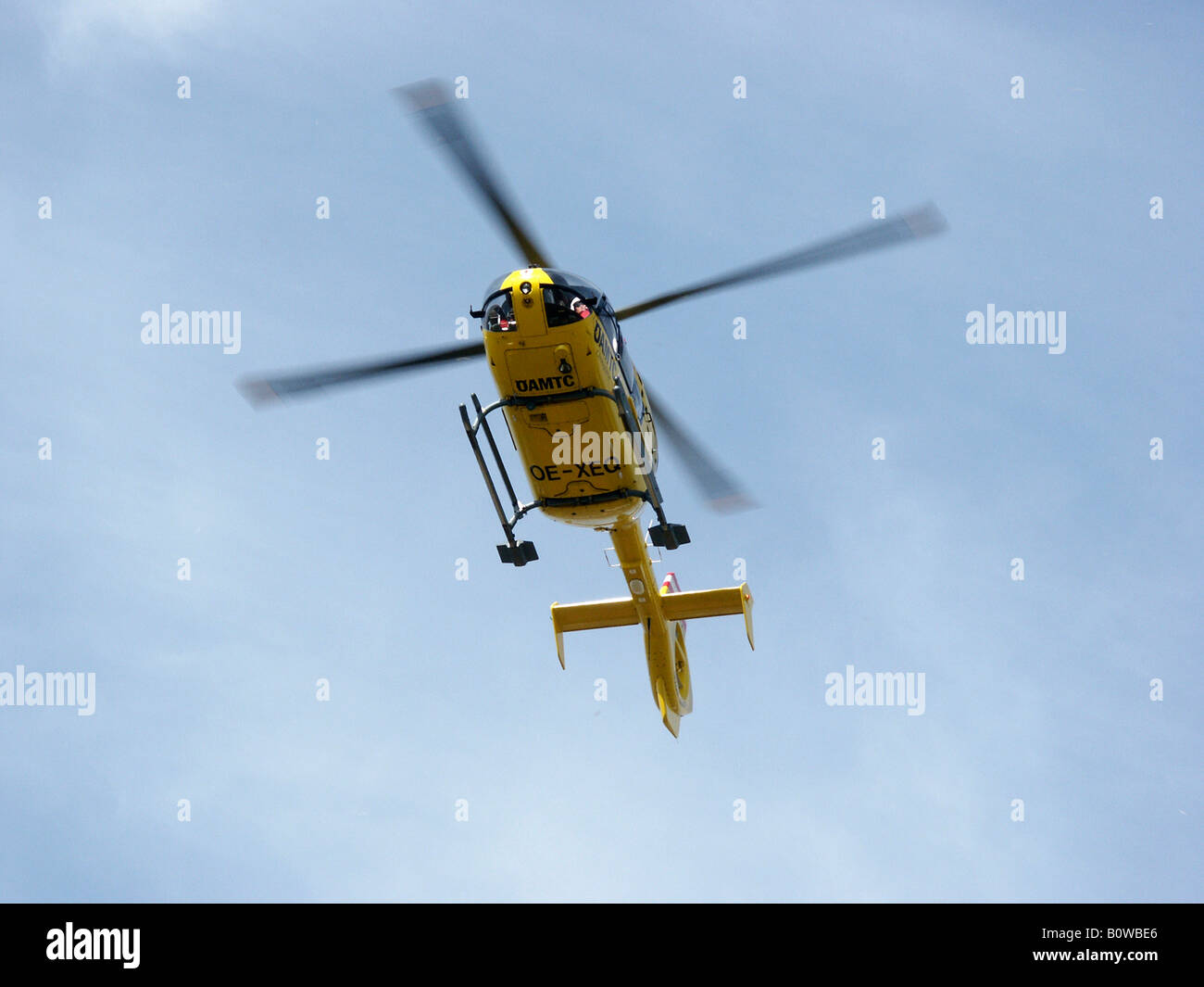 Yellow rescue helicopter Stock Photo Alamy